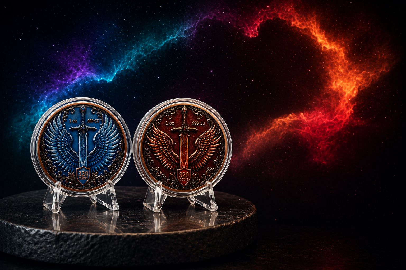 Fire and Ice Libertad Tribute Set 2x1oz Copper Rounds