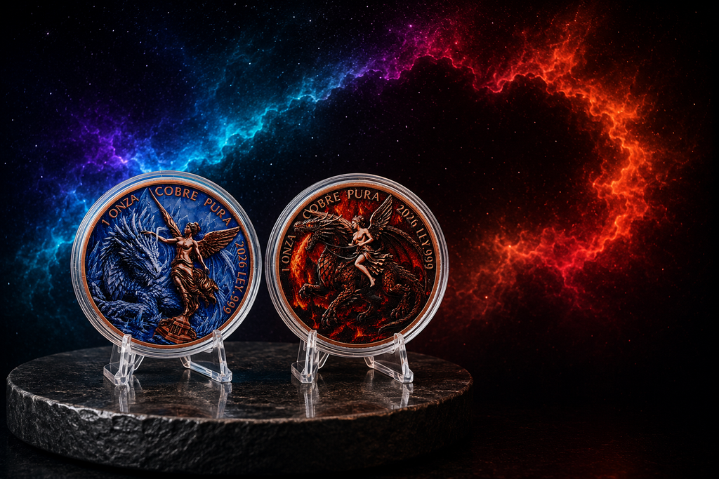 Fire and Ice Libertad Tribute Set 2x1oz Copper Rounds
