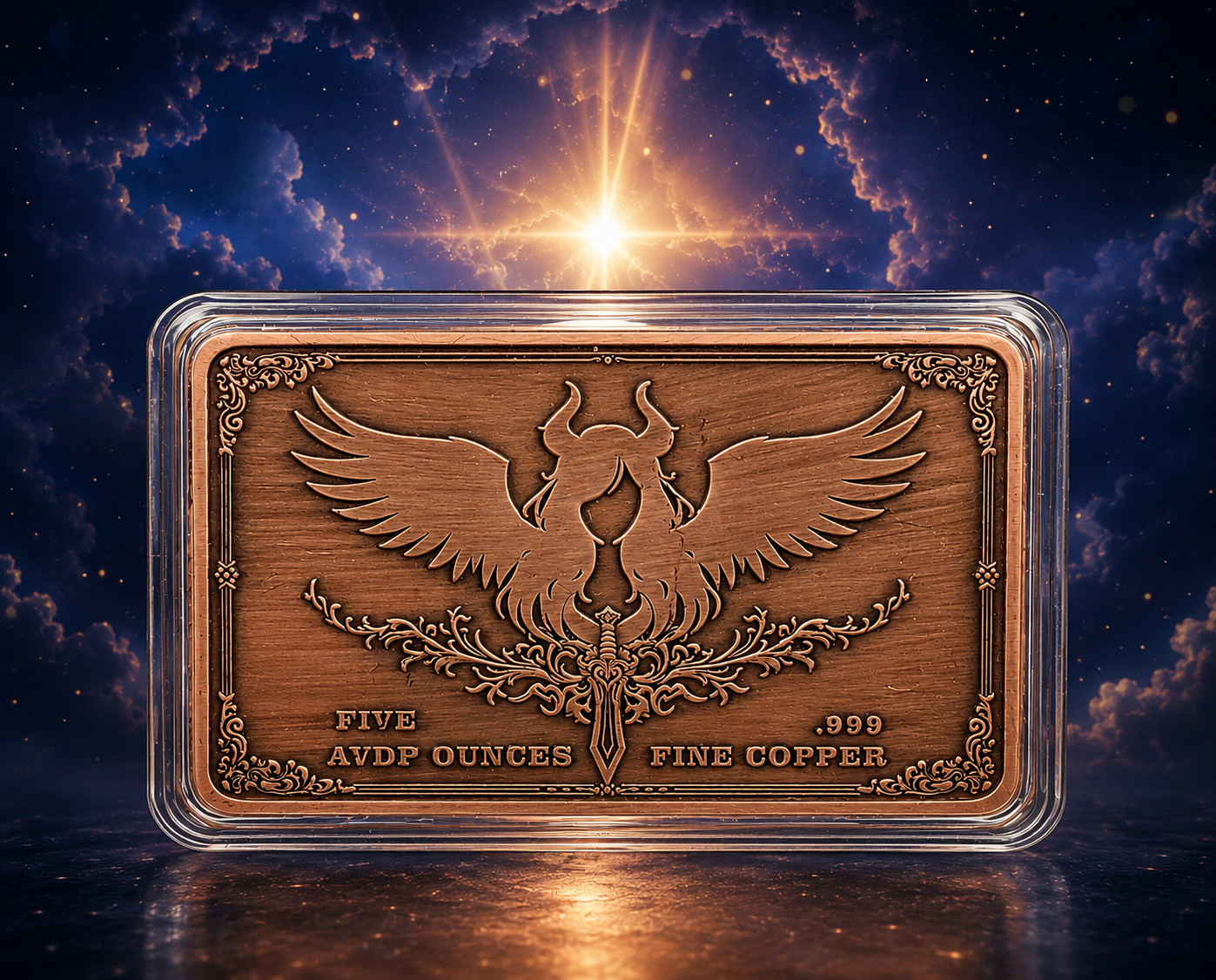 Dark Angel Colorized 5 oz Copper Bar