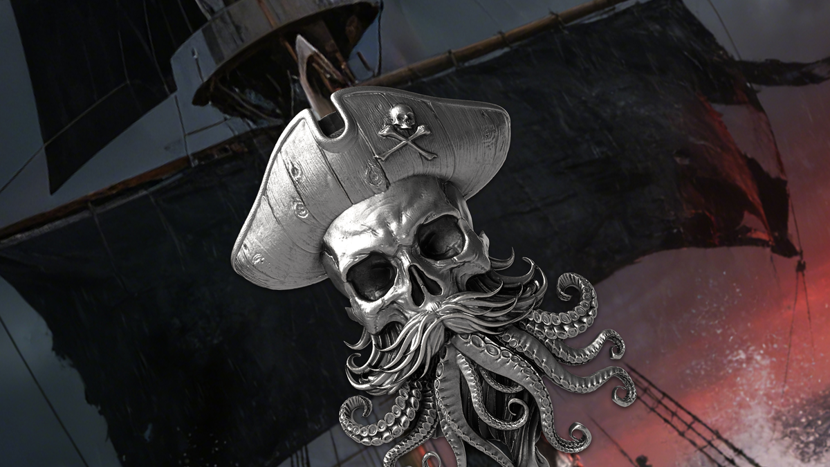 2026 Cameroon Legend of Davy Jones 2 oz Silver Coin