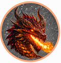 Dragon Fire Colorized Diamond Dust 1 oz Copper Round