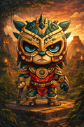 Aztecito Warrior 1 oz Copper Medal