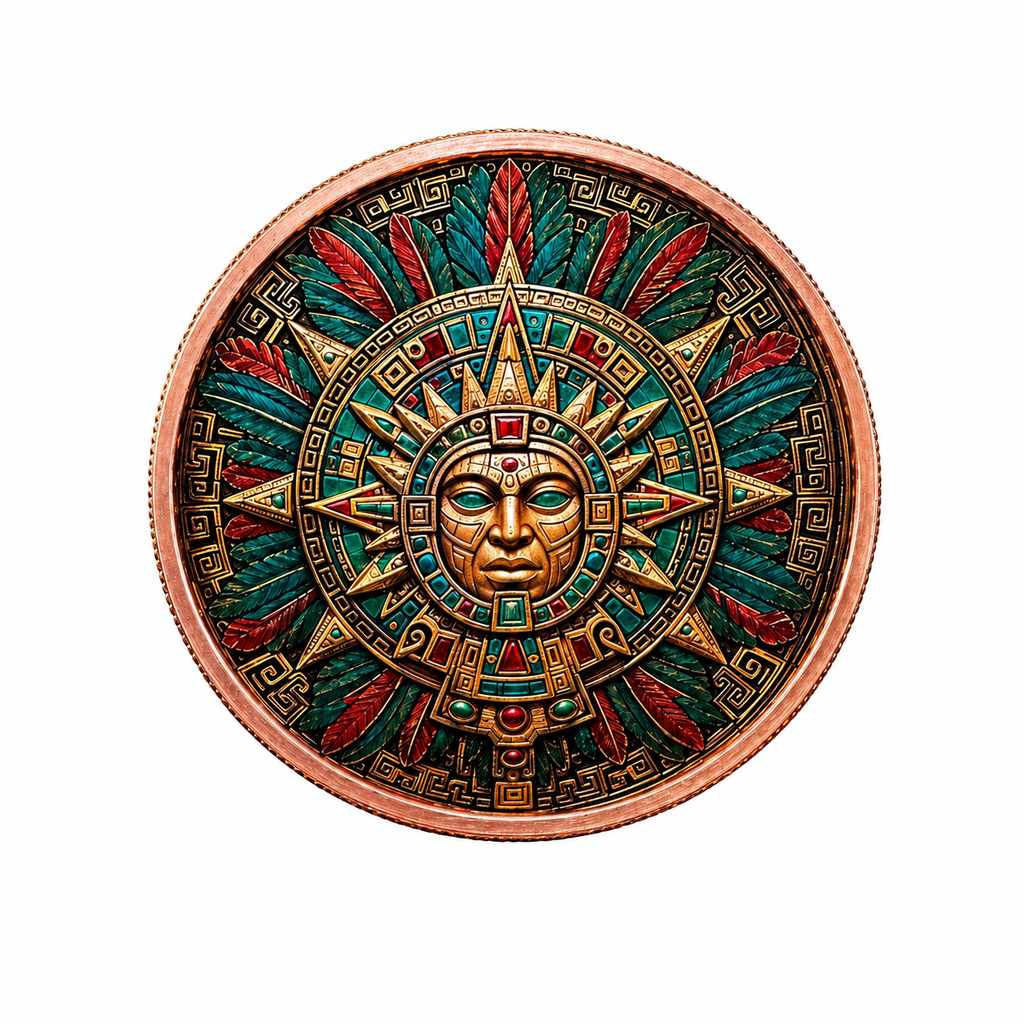 Aztec Sun Relic 5 oz Copper Round