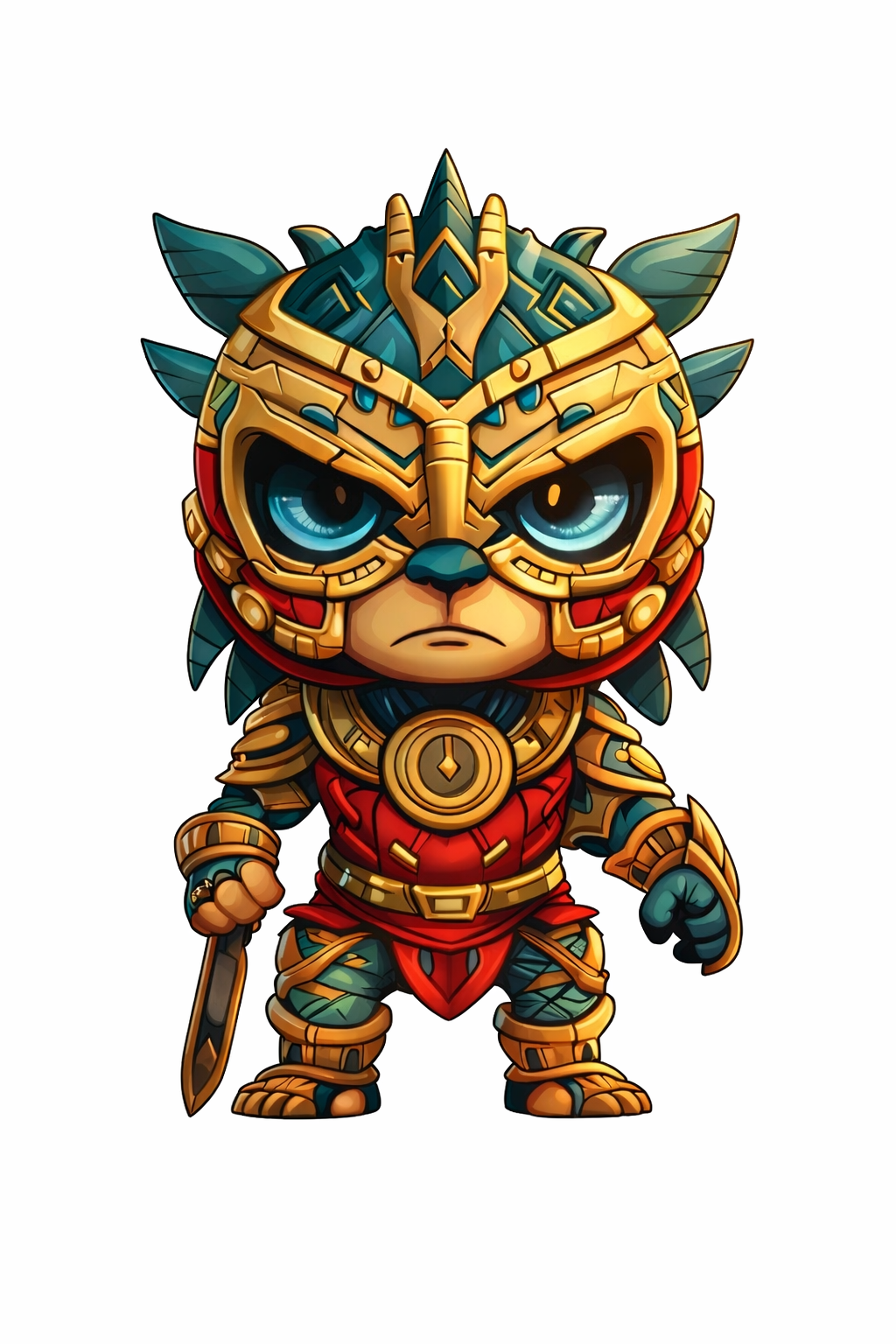 Aztecito Warrior 1 oz Copper Medal