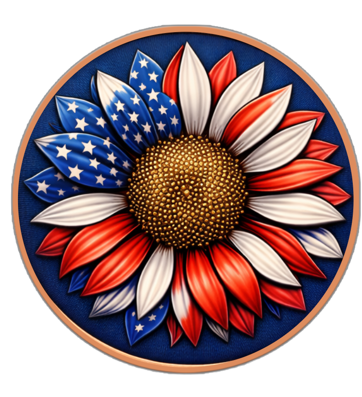 2026 Freedom Flower Colorized 5 oz Copper Round
