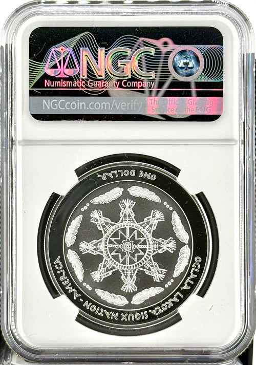 2025 Sioux Nation Eagle & Sun 1 oz Silver Coin NGC PF 70 UCAM