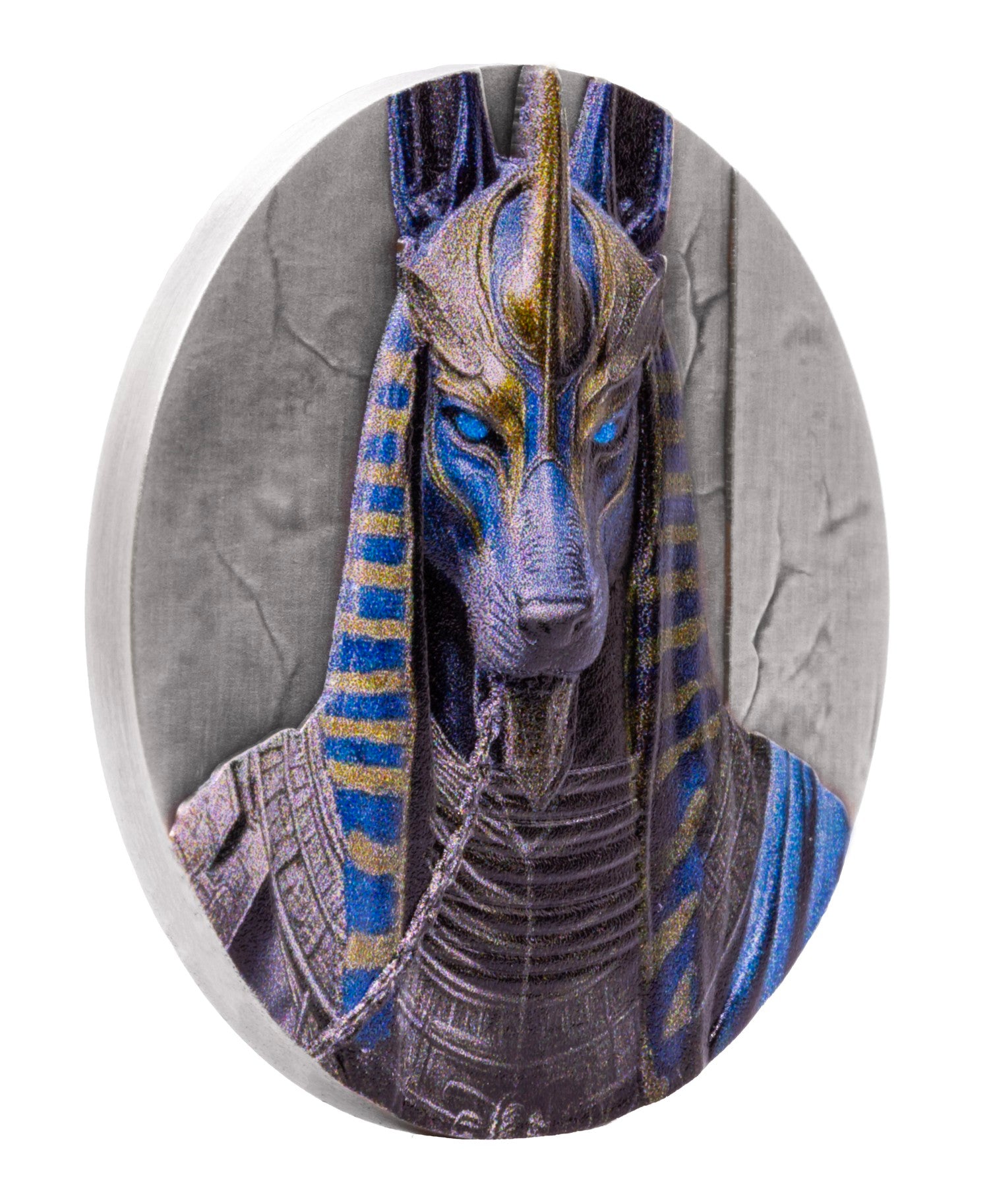 2026 Liberia Egyptian Heritage Anubis Antiqued UHR 1 oz Silver Coin