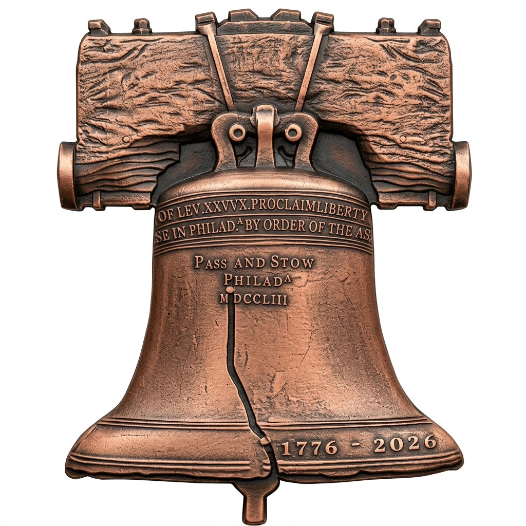 2026 Liberia Liberty Bell Shaped 5 oz Copper Coin