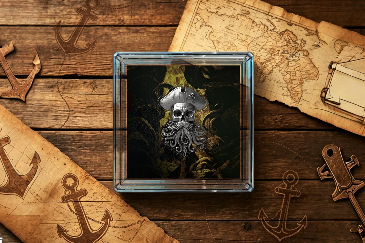 2026 Cameroon Legend of Davy Jones 2 oz Silver Coin