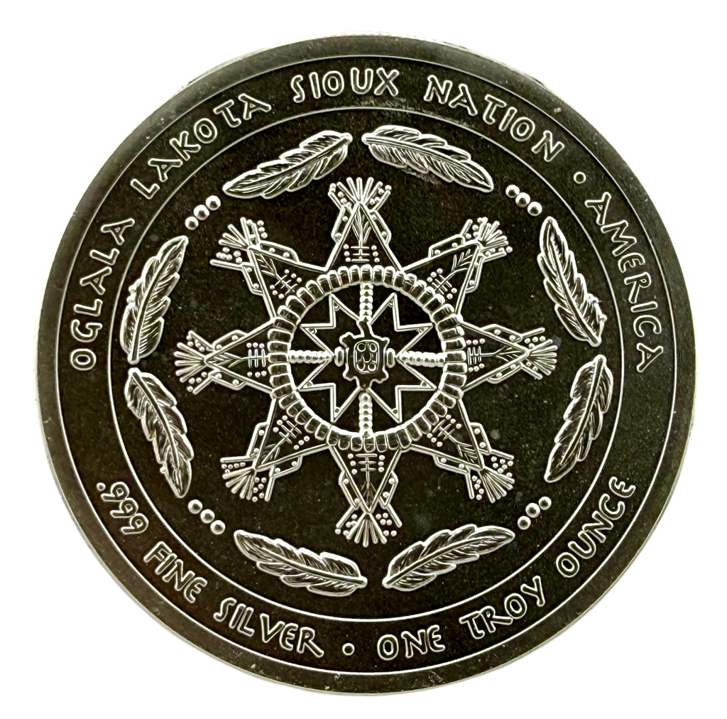 2025-Sioux Nation Native Spirit-Dragonfly 1oz .999 Antiqued Silver High Relief