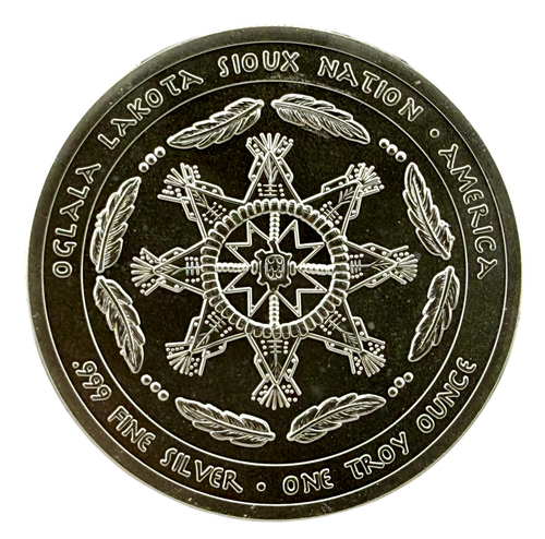 2025-Sioux Nation Native Spirit-Dragonfly 1oz .999 Antiqued Silver High Relief