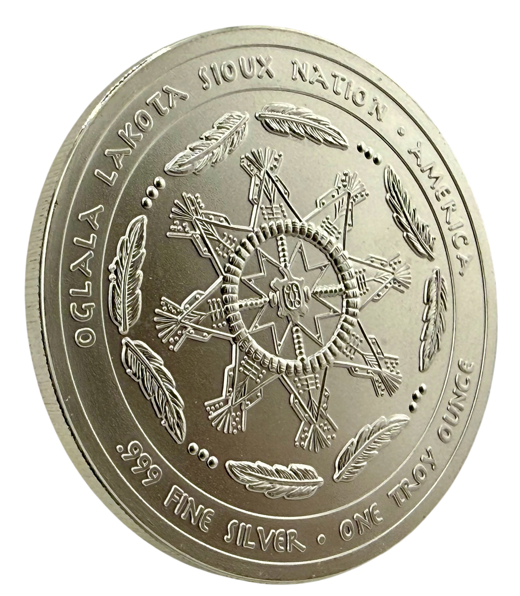 2025-Sioux Nation Native Spirit-Dragonfly 1oz .999 Antiqued Silver High Relief