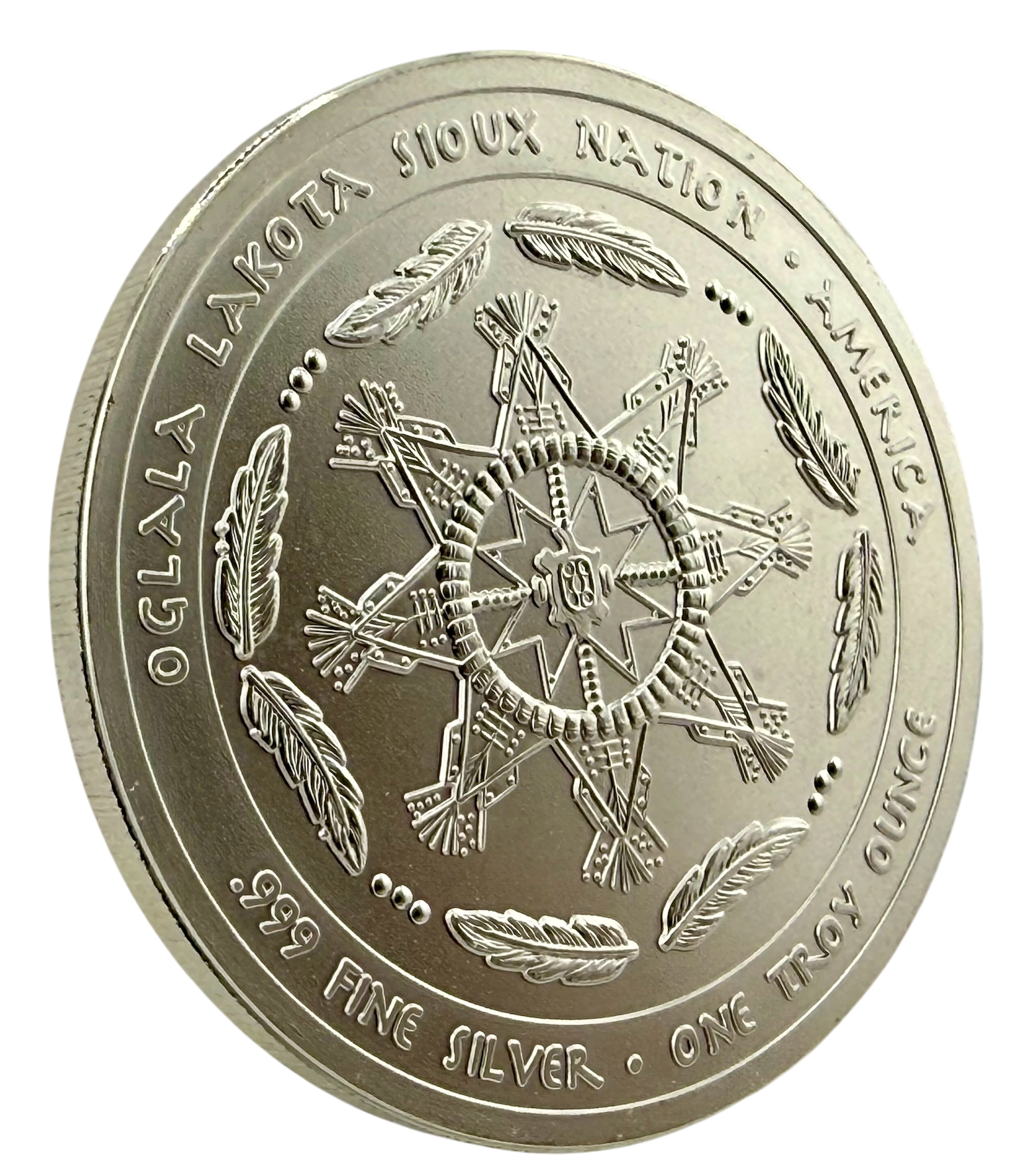 2025-Sioux Nation Native Spirit-Dragonfly 1oz .999 Antiqued Silver High Relief