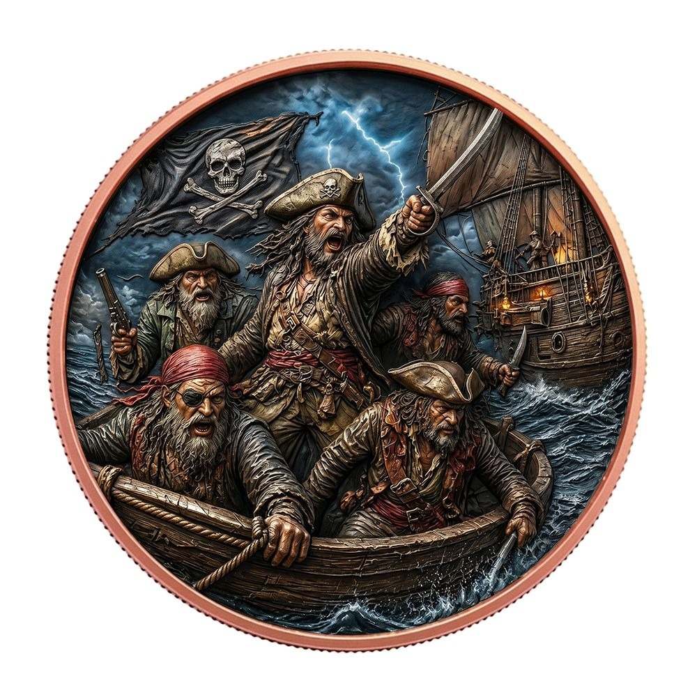 Pirates of the Seas 1 oz Copper Round