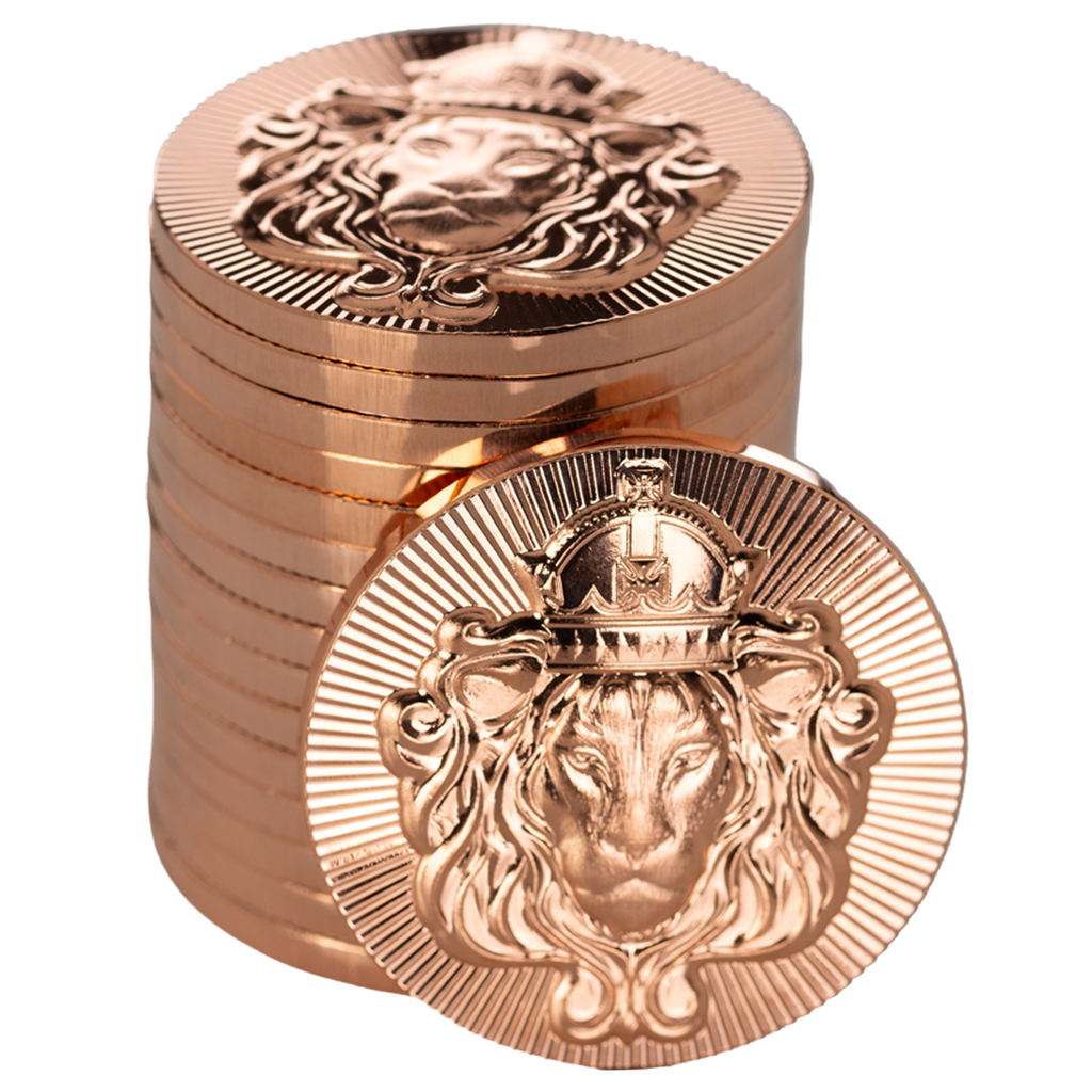 Scottsdale Lion Stacker 1oz Copper Round Full Tube