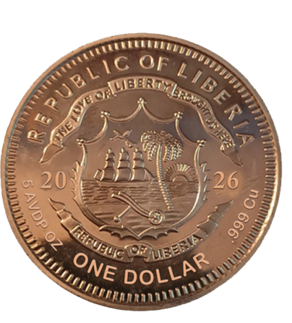 2026 Liberia Shipwreck 5oz Copper Coin