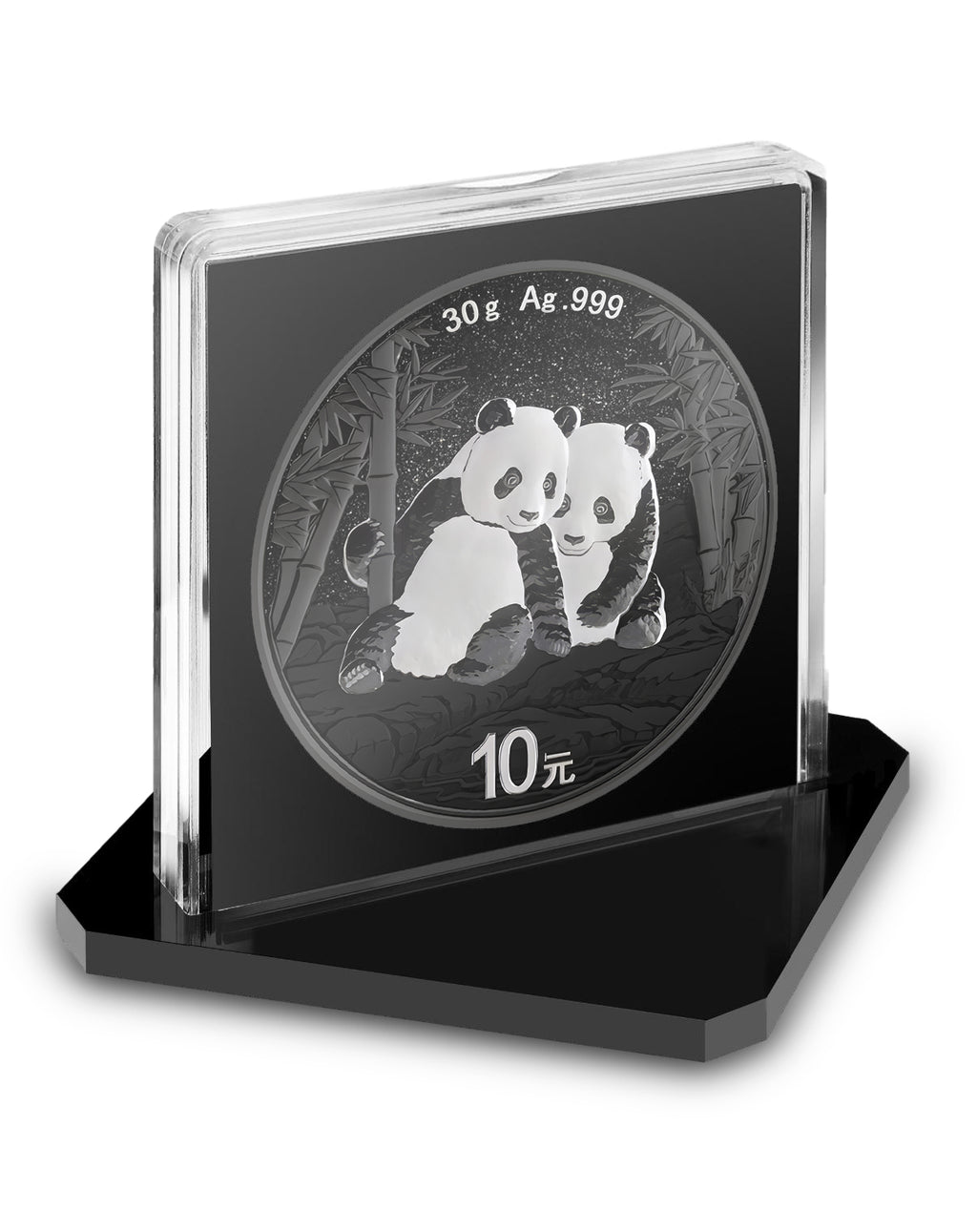 2026 China Panda Triple Black Diamond Edition 30g Silver Coin (250 Mintage)