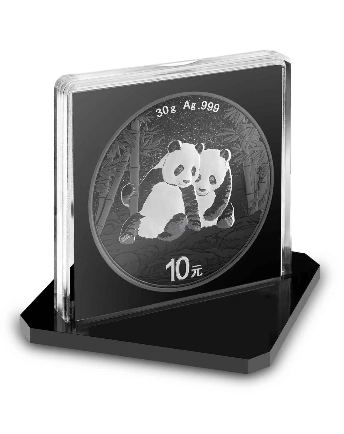 2026 China Panda Triple Black Diamond Edition 30g Silver Coin (250 Mintage)