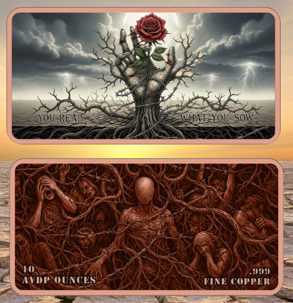 You Reap What You Sow Bar 10 oz Copper Bar