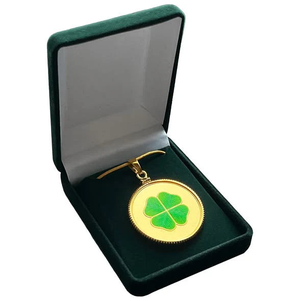2026 Niue 4 Leaf Clover Pendant 10-gram .999 Silver 24K Gold Plated Coin
