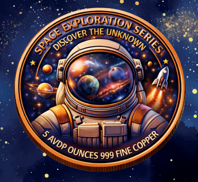 Exploring the Stars - 5oz Copper Round