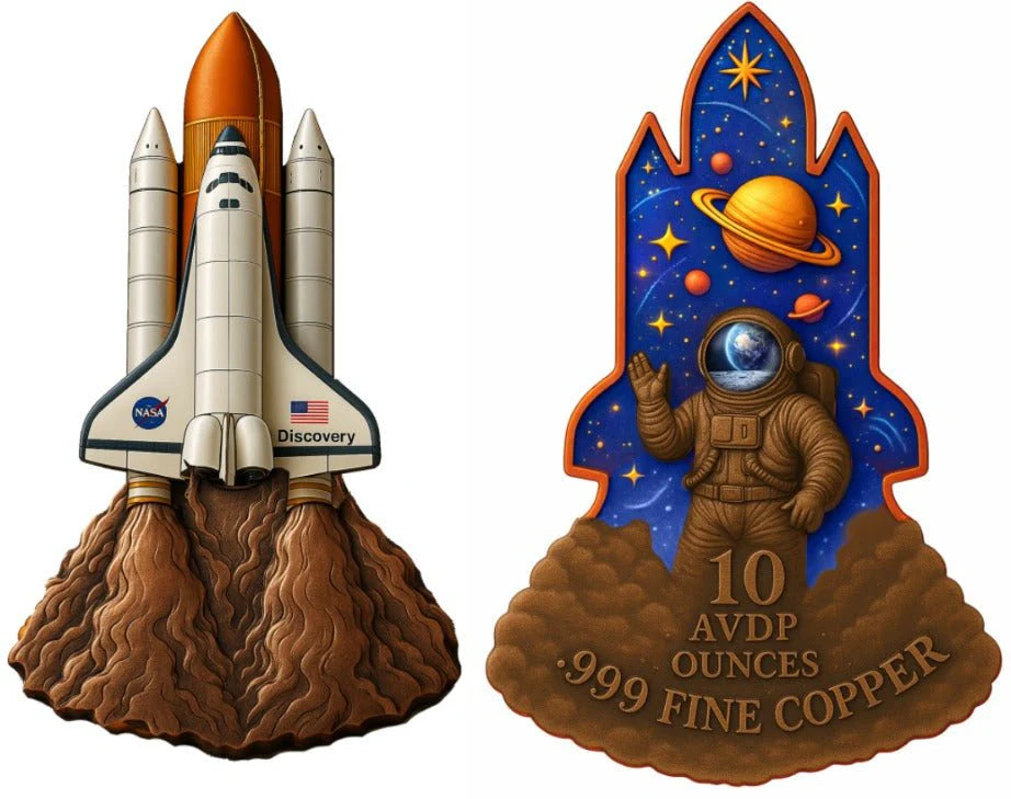 2026 Space Shuttle 10 Ounce Colorized Copper in Capsule