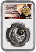 2025 Niue Russian Roulette 1 oz Silver Coin NGC PF 70 Bullet Label