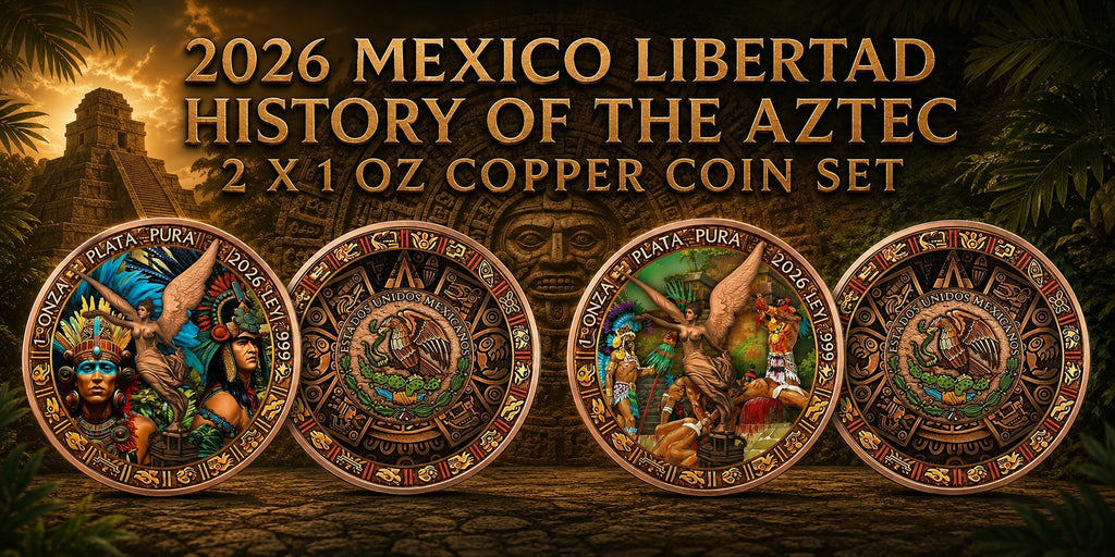 2026 Mexico Libertad History of the Aztec 2 x 1 oz Copper Round Set