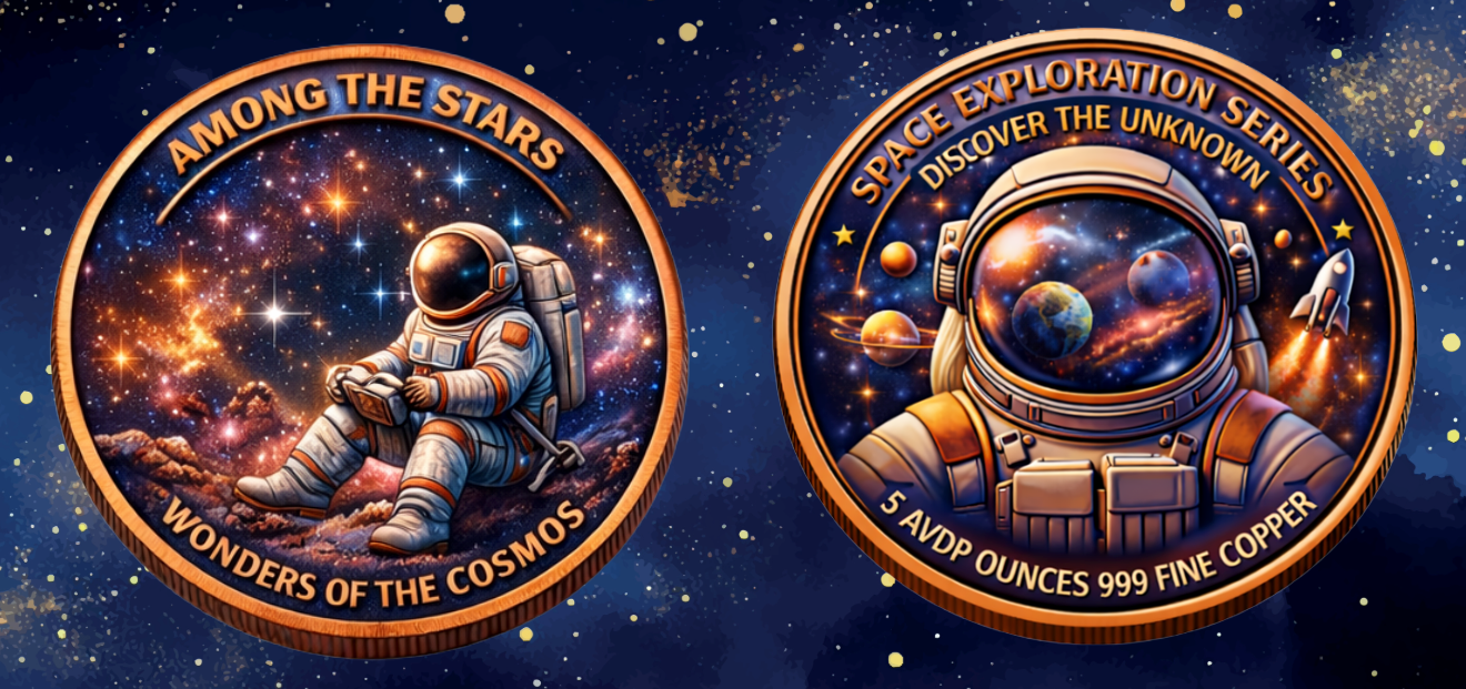 Exploring the Stars - 5oz Copper Round