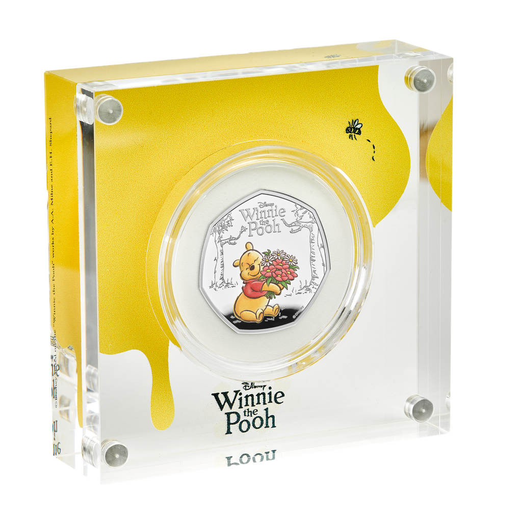 Disney Winnie the Pooh 100th Anniversary Proof Silver Coin 8g Colorized Gift