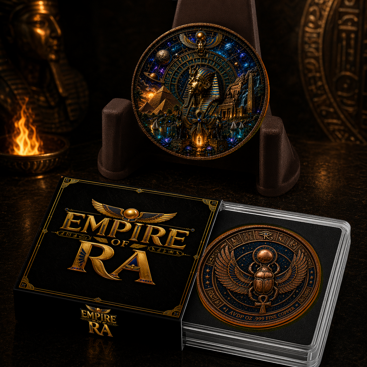 Empire of Ra – 1 AVDP OZ .999 Fine Copper Collectible Coin
