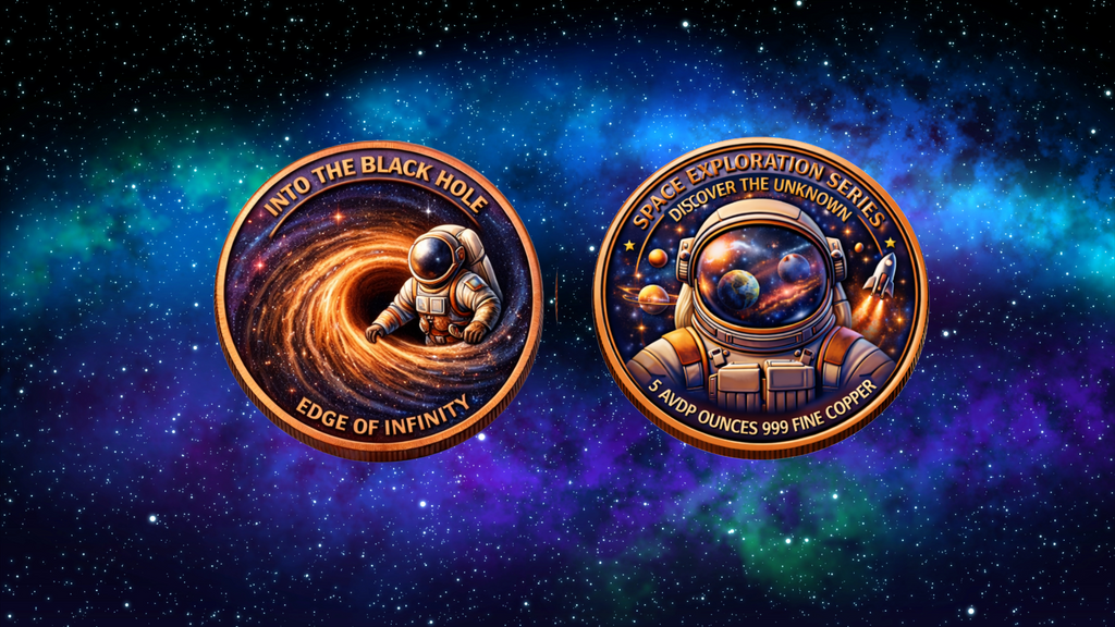Discover the Unknown – Black Hole 5 oz Copper Round