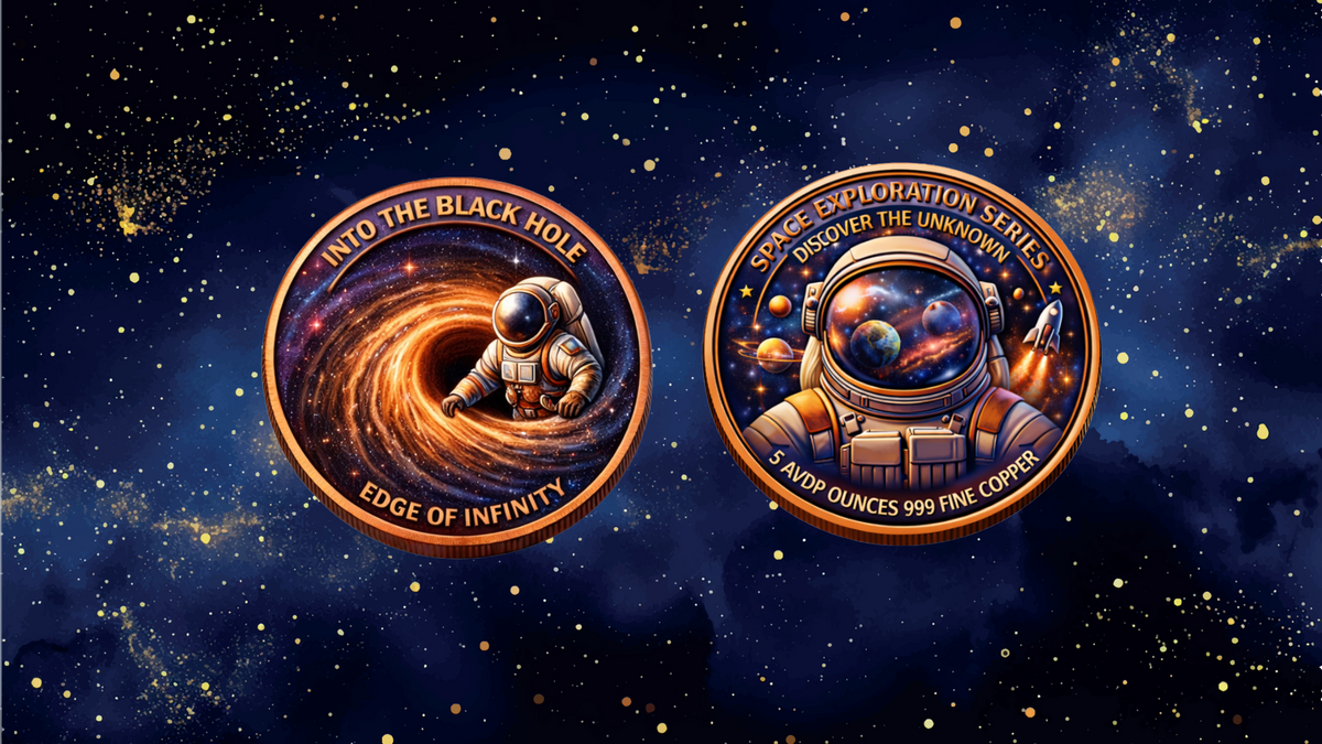Discover the Unknown – Black Hole 5 oz Copper Round