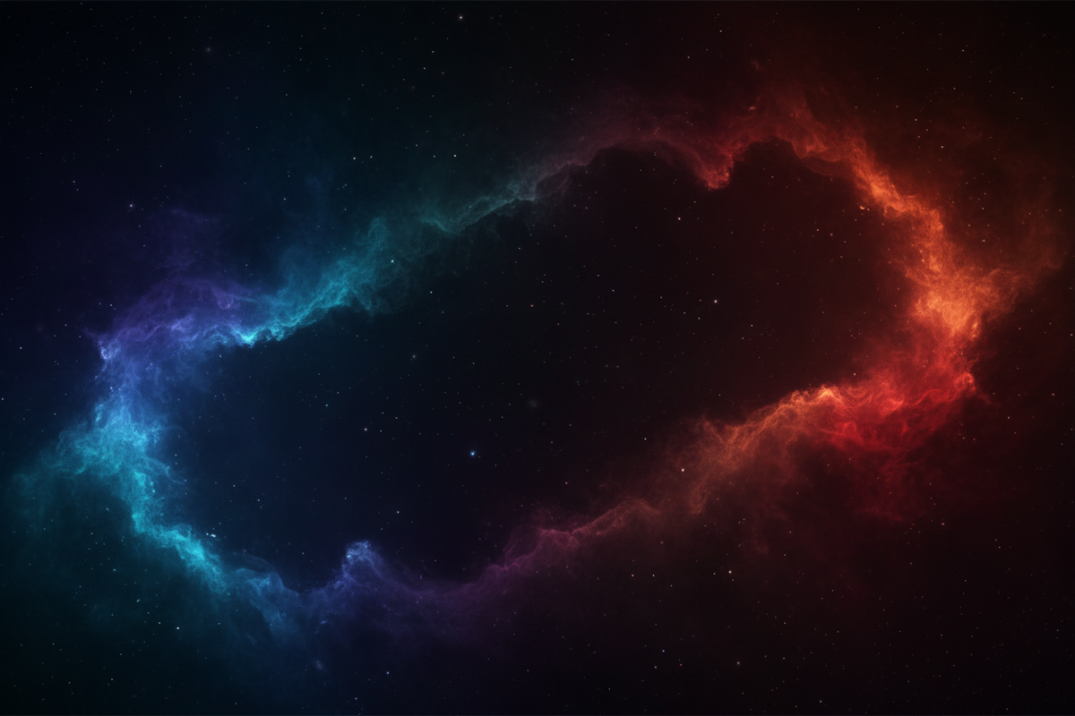 Dark Cosmic Nebula Banner