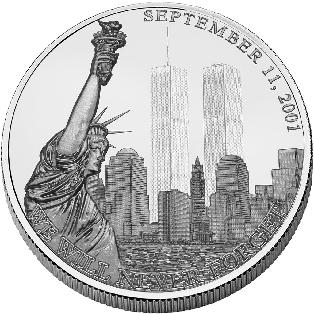 2026 Fiji September 11, 2001 We Will Never Forget Proof 1 oz Silver Coin