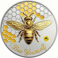 2026 Bee Yourself Silver & Gold Gilded 1 oz Copper Round