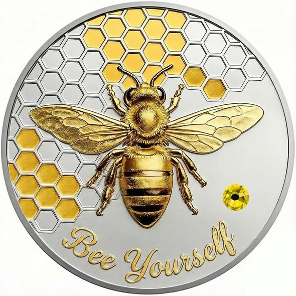 2026 Bee Yourself Silver & Gold Gilded 1 oz Copper Round
