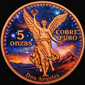 Mexico Dos Angeles Colorized 5 oz Copper Medal