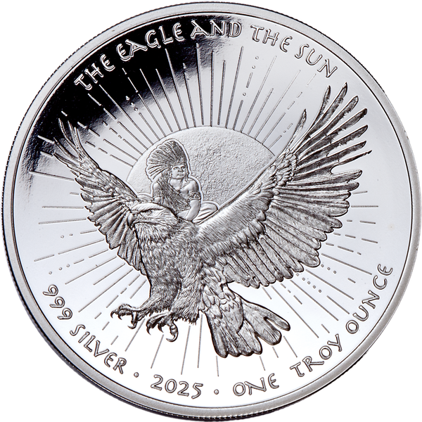 2025 Sioux Nation Eagle & Sun 1 oz Silver Coin NGC PF 70 UCAM