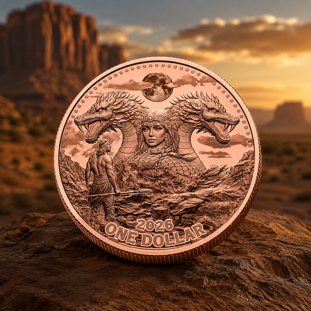 2026 Mesa Grande Sisiutl Sea Serpent Proof 5 oz Copper Coin COA