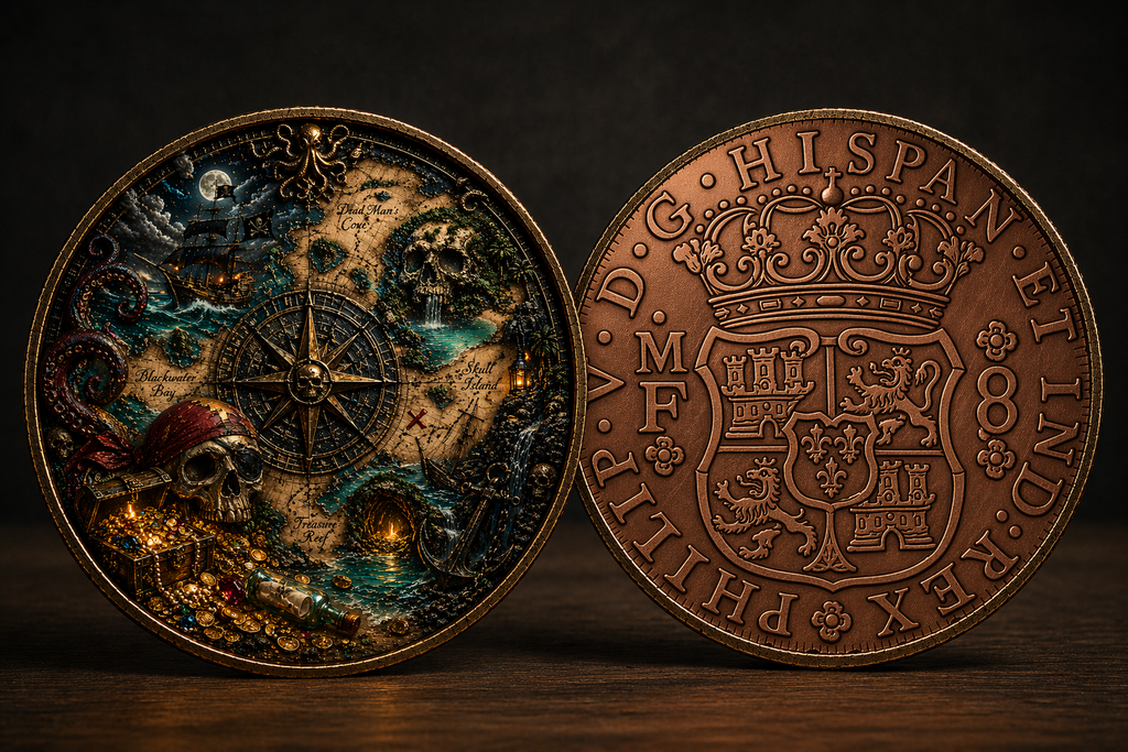 Treasure Map Pirate 1 AVDP oz Copper Round | CCB Exclusive