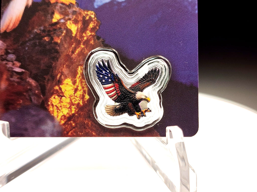 2026 Colorized American Eagle 1g .999 Fine Silver in Assay Card