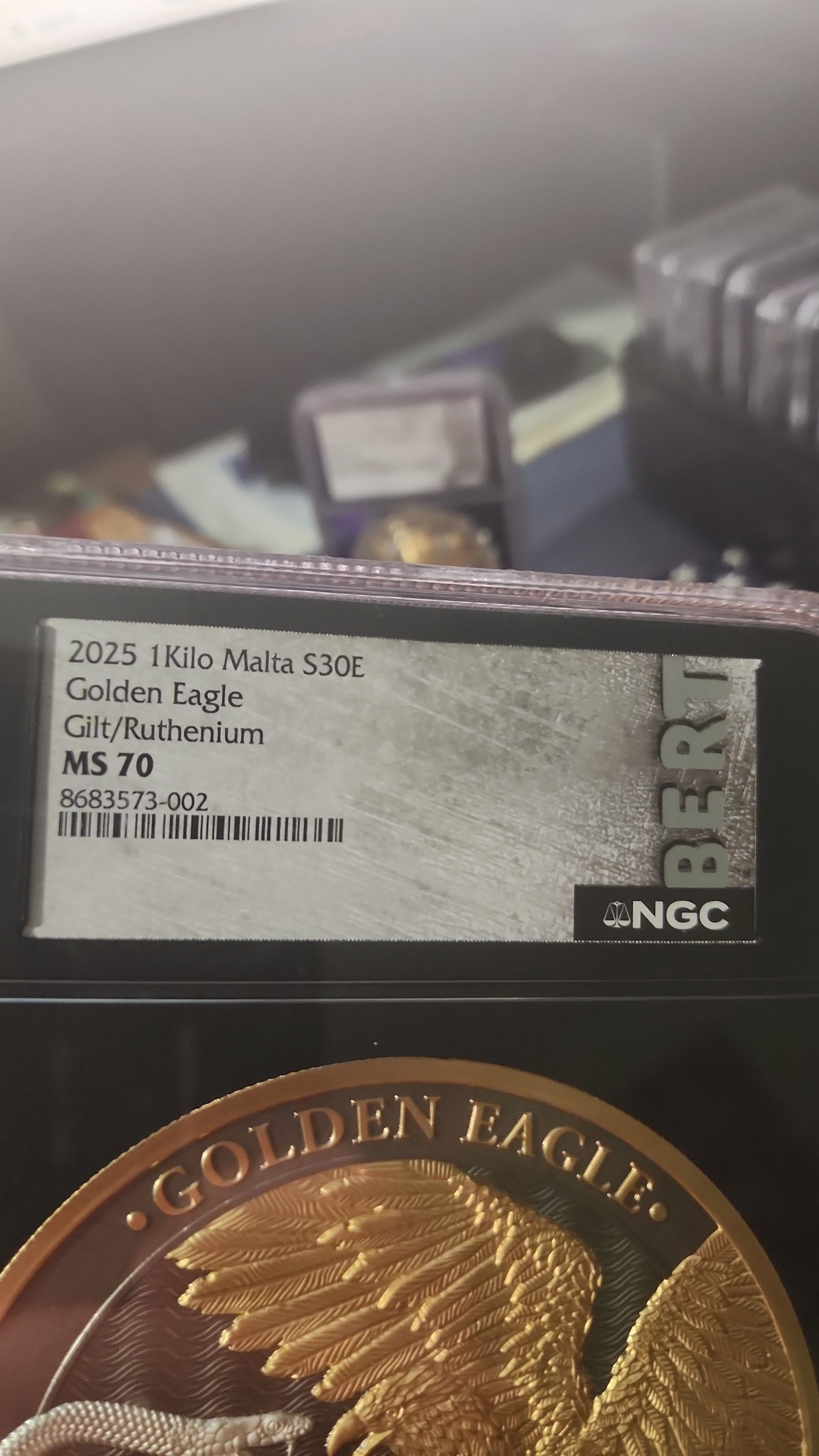 2025 NGC MS70 Malta Golden Eagle KILO - 100 Minted