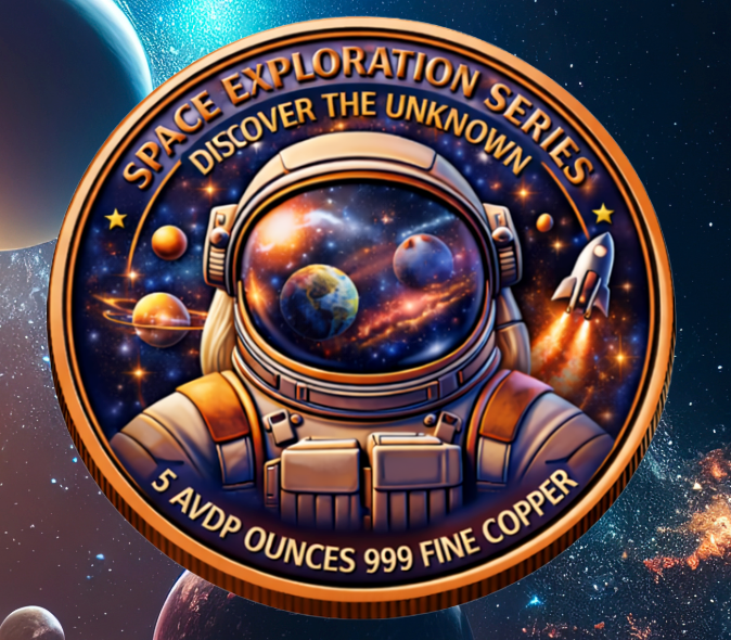 Discover the Unknown – Black Hole 5 oz Copper Round