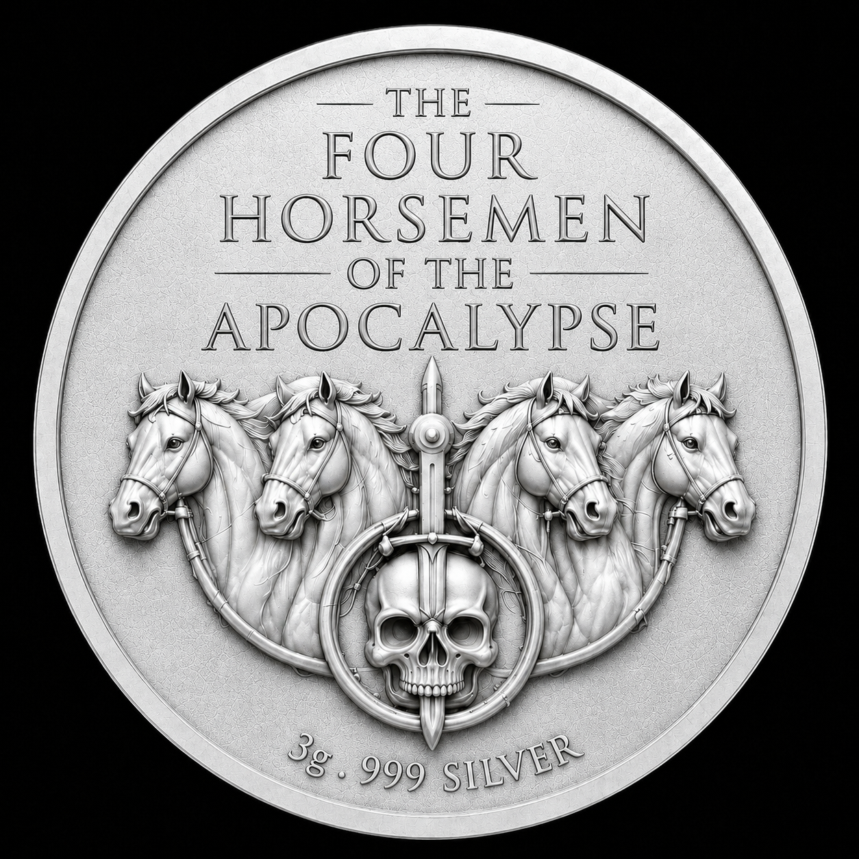 The Four Horsemen of the Apocalypse 4 x 3g Silver Medal Set