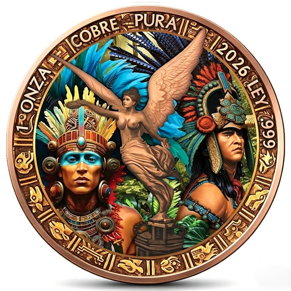 2026 Mexico Libertad History of the Aztec 2 x 1 oz Copper Round Set