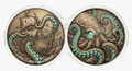 Kraken Glow-in-the-Dark 2 x 1/2 Kilo Copper Medal Set in DuoStack Capsule