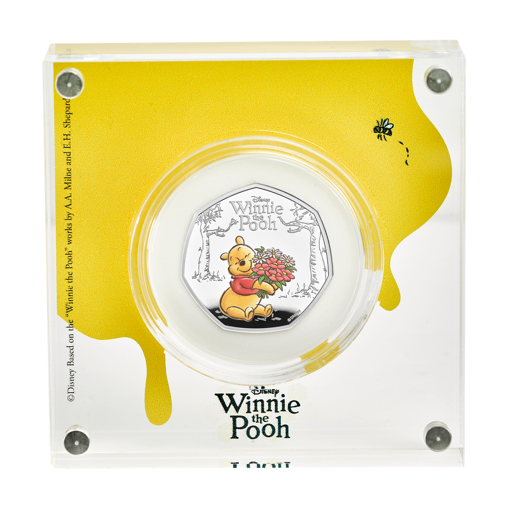 Disney Winnie the Pooh 100th Anniversary Proof Silver Coin 8g Colorized Gift