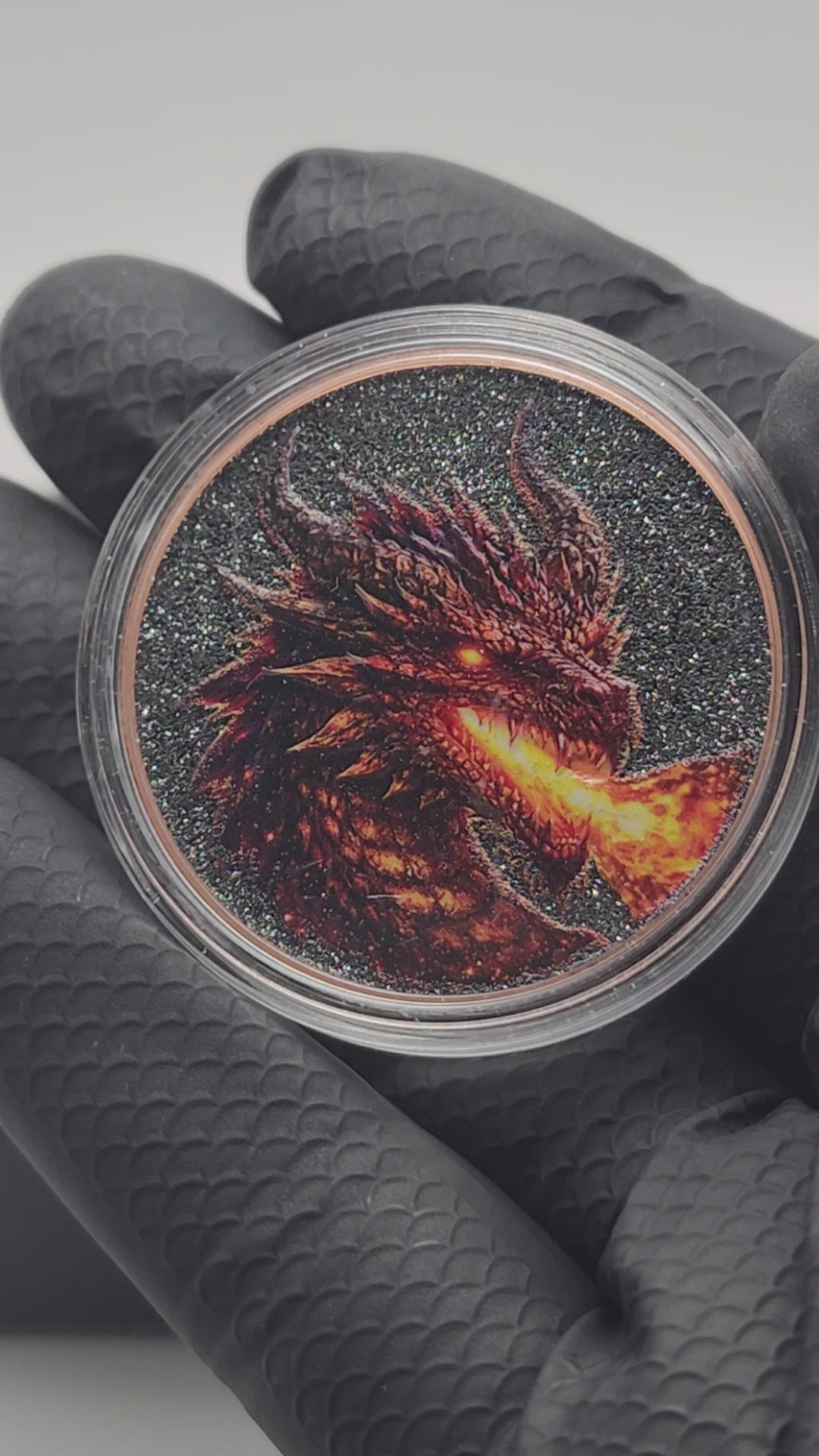 Dragon Fire | Diamond-Dusted Copper 1oz Round