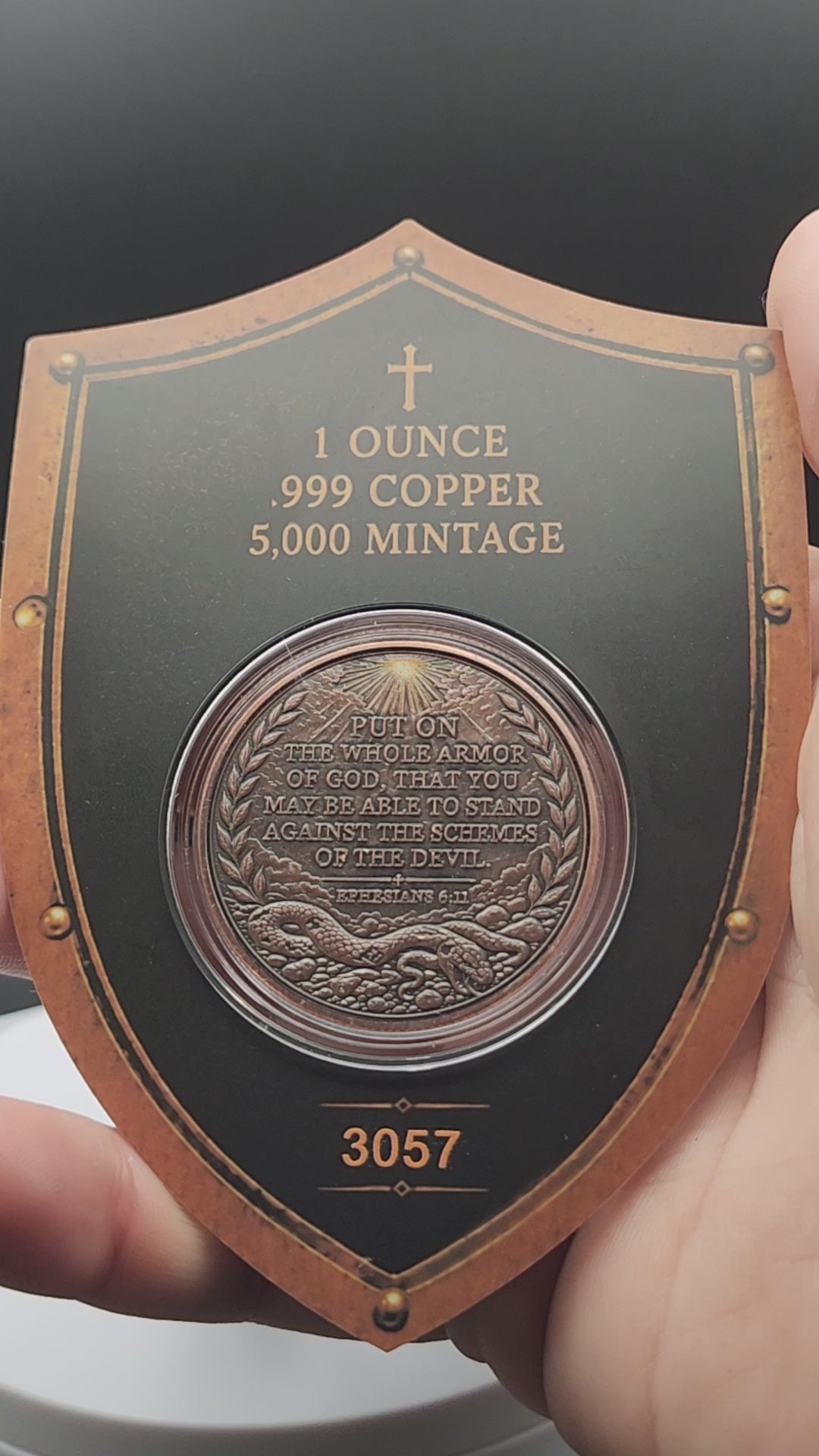 Ephesians 6:11 Whole Armor of God 1oz Copper Round